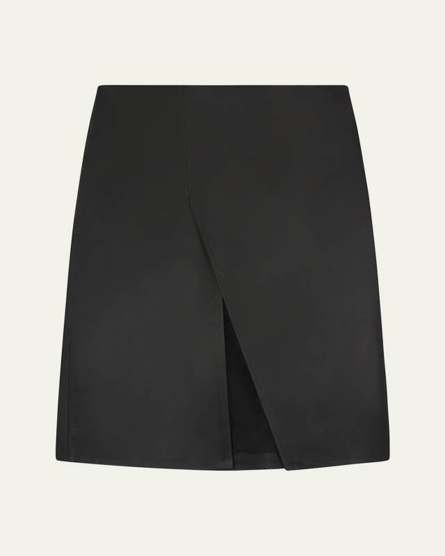 Ekare Slit Leather Pencil Skirt